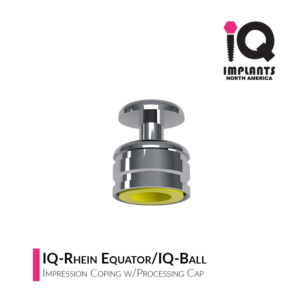IQ-Equator / Ball Normal 2.5mm Impression Coping w/ Processing Cap (4-Pk)