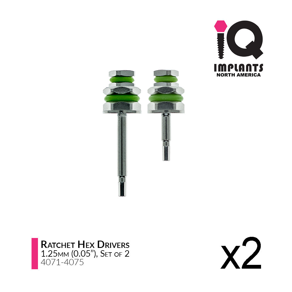 Hex Driver for Ratchet, 1.25mm x10/15mm (2-Pack)