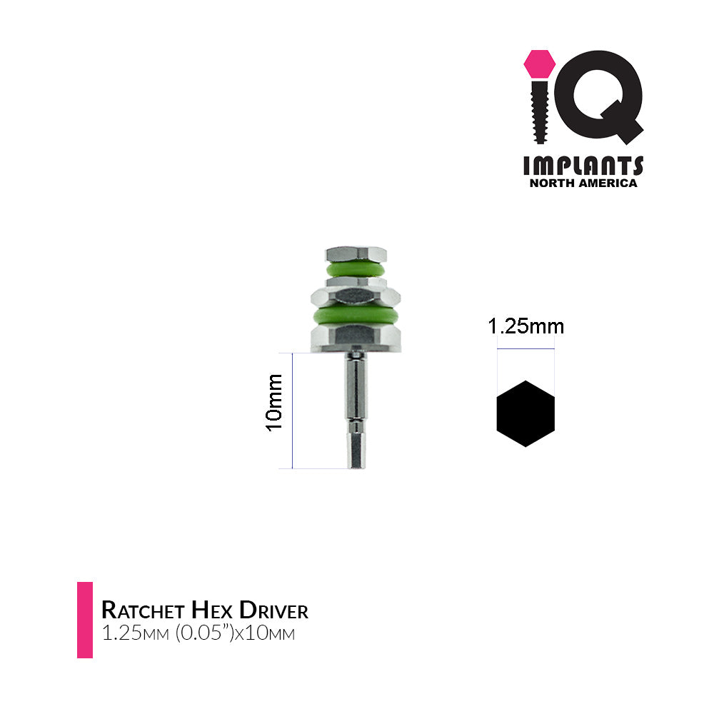 Hex Driver for Ratchet, 1.25mm x10/15mm (2-Pack)