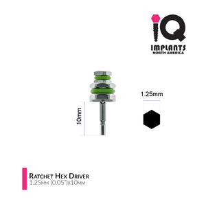 Hex Driver for Ratchet, 1.25mm x10/15mm (2-Pack)