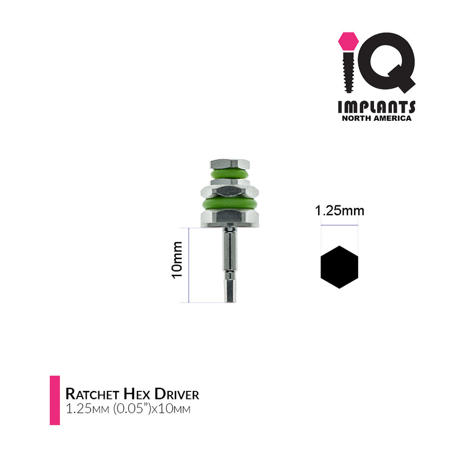 Hex Driver for Ratchet, 1.25mm x10/15mm (2-Pack)