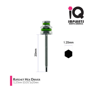 Hex Driver for Ratchet, 1.25mm x10/15/20mm (3-Pack)