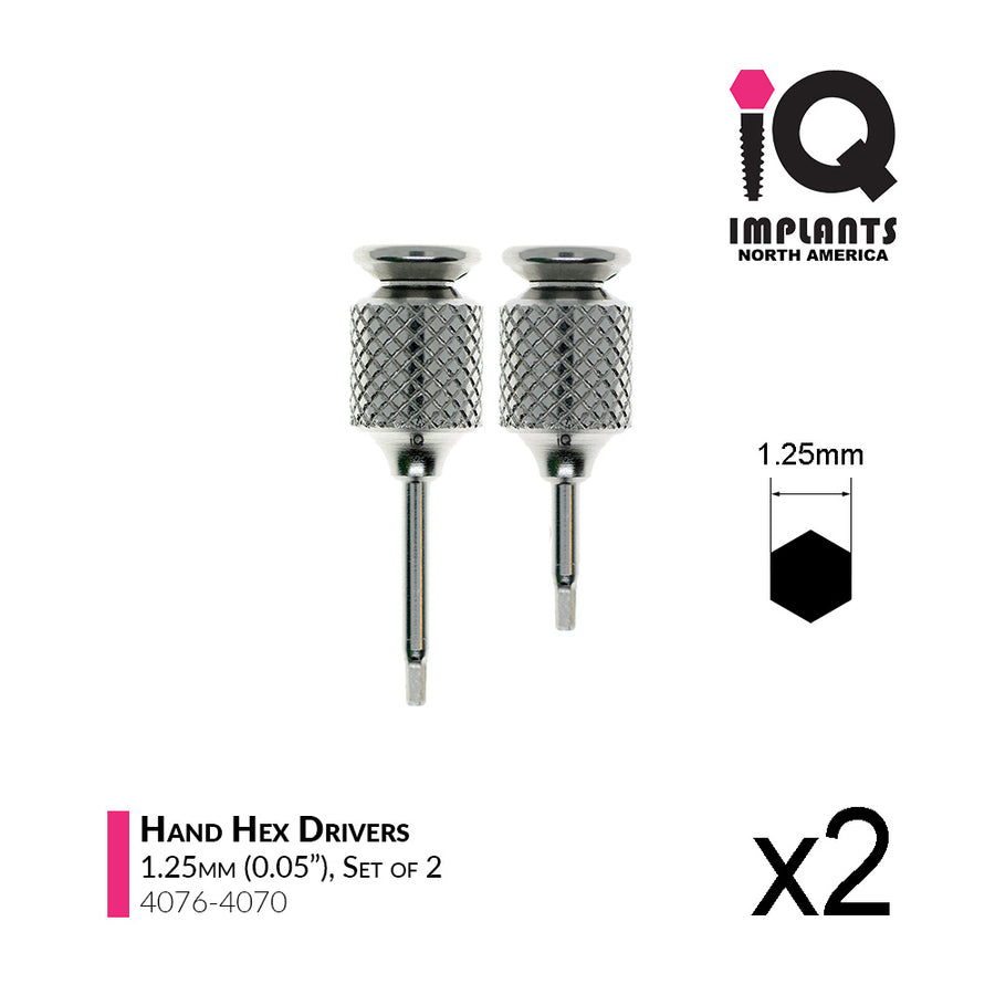 Hand Hex Driver,  1.25mm x10/15mm (2-Pack)