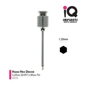 Hand Hex Driver, 1.25mm x30mm