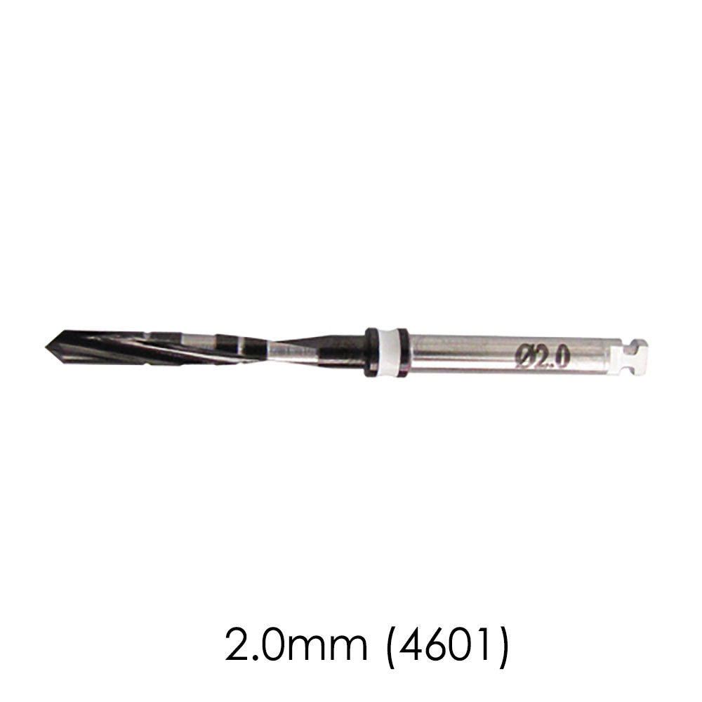 Coated Twist Implant Drills with External Irrigation (7 available sizes)