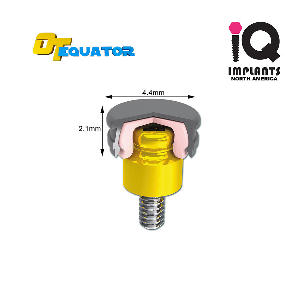 IQ-Rhein EQUATOR Retentive Caps Xtra-Soft, Yellow 0.6kg/1.3lbs (4-Pack)