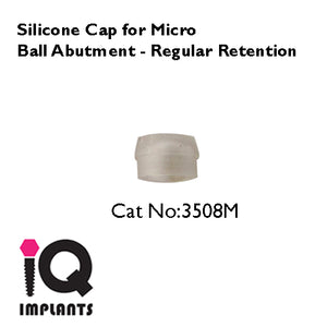 MICRO Ball Abutment Retentive Caps Standard, Clear 4-Pack