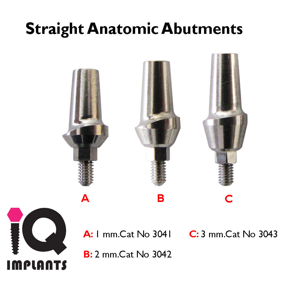 Straight Anatomic Titanium Abutment (1-3mm)
